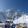  Widok na Annapurnę z bazy. Fot. Annapurna Dream (Kinga Baranowska, Horia Calubasanu, Peter Hamor, Piotr Pustelnik)