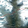 Zrzut trasy GPS z Suunto w programie Google Earth.