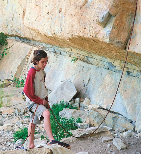 asekuracja wspinaczkowa - skałki w Ceuse